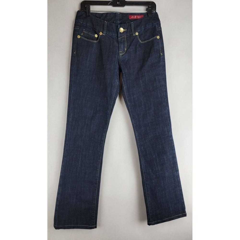 Seven 7 For All Mankind Womens Size 28 Blue Denim Dark Wash Stretch Jeans